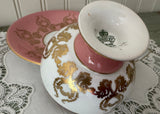 Vintage Aynsley Orchard Fruit Pink & Gold Teacup and Saucer