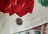 Vintage Wilendur Rambler Red Rose Tablecloth