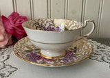 Vintage Paragon Chintz Teacup and Saucer Lilacs and Gold Ferns