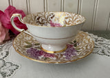 Vintage Paragon Chintz Teacup and Saucer Lilacs and Gold Ferns