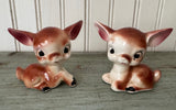 Vintage 1950s Anthropomorphic Fawn Deer Salt & Pepper Shakers - Made in Japan
