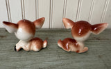 Vintage 1950s Anthropomorphic Fawn Deer Salt & Pepper Shakers - Made in Japan