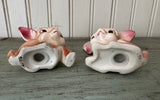 Vintage 1950s Anthropomorphic Fawn Deer Salt & Pepper Shakers - Made in Japan
