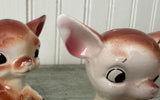 Vintage 1950s Anthropomorphic Fawn Deer Salt & Pepper Shakers - Made in Japan