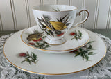 Vintage Royal Chelsea Goldfinch Teacup Saucer Luncheon Trio