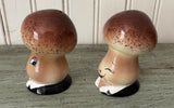 Vintage 1950s PY Napco Anthropomorphic Mushroom Salt & Pepper Shaker Set