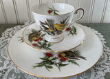 Vintage Royal Chelsea Goldfinch Teacup Saucer Luncheon Trio