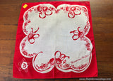 Tagged Kimball Vintage Red Valentine's Day Handkerchief Folds into Heart
