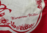 Tagged Kimball Vintage Red Valentine's Day Handkerchief Folds into Heart