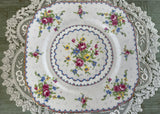 Vintage Royal Albert Pink Rose Petit Point Salad Plate