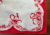 Tagged Kimball Vintage Red Valentine's Day Handkerchief Folds into Heart