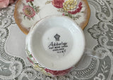 Vintage Adderley Teacup and Saucer Pink Yellow Carnations Gold Gilt
