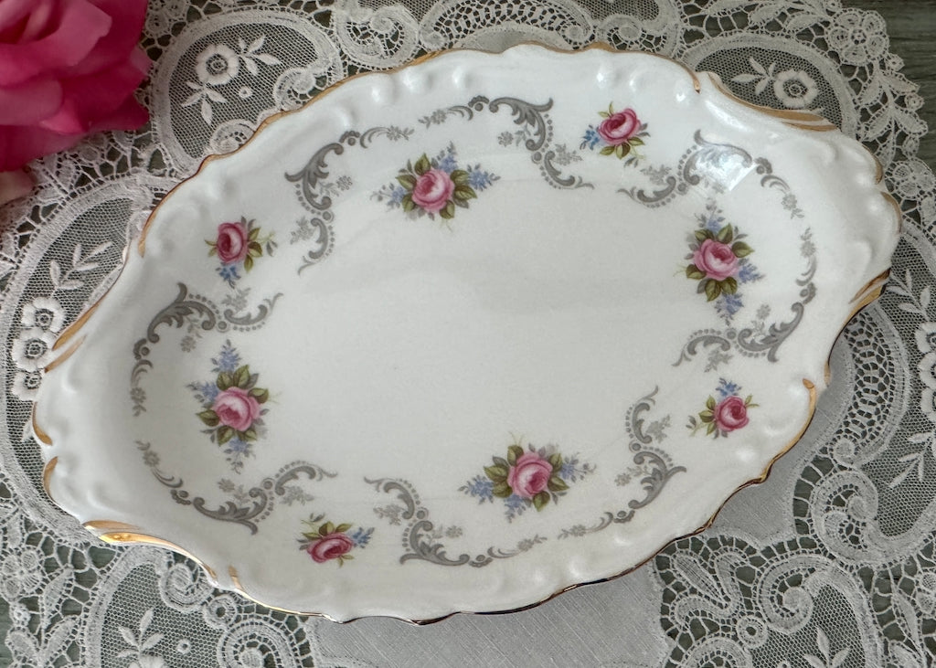 Vintage Royal Albert Tranquility Bone China Oval Serving Dish