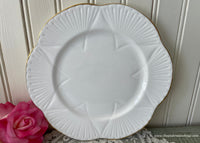 Vintage Shelley Regency Danity White and Gold Luncheon Plate