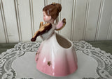 1961 Inarco Japan Angel Figurine Violin Player Pink Ombre Gold Stars E-529C