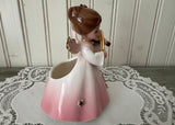 1961 Inarco Japan Angel Figurine Violin Player Pink Ombre Gold Stars E-529C