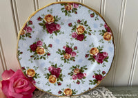 Royal Albert Old Country Roses Blue Damask Luncheon Plate