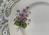 Vintage Royal Grafton Purple Violets Luncheon Plate