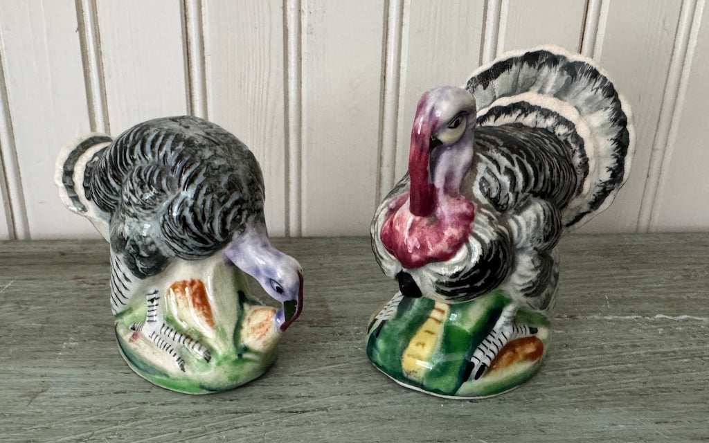 Vintage Turkey Salt & Pepper Shakers | Tom & Hen Set