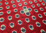 Tagged Vintage Kimball Stylized Roses Red Gray Handkerchief Betty Anderson