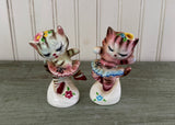 Vintage PY Japan Anthropomorphic Ballerina Cat Salt and Pepper Shakers Set