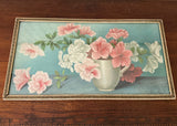 Vintage 1940s Azalea Floral Framed Art Print Signed Le Roy