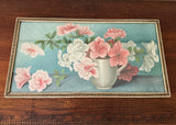 Vintage 1940s Azalea Floral Framed Art Print Signed Le Roy