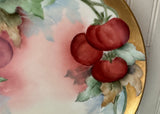 Antique T&V Limoges Tomato Serving Platter, Artist Signed Butler, c. 1892–1907