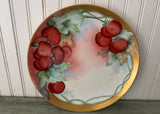 Antique T&V Limoges Tomato Serving Platter, Artist Signed Butler, c. 1892–1907