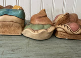 Vintage Pendelfin Bunny Figurines Wakey Snuggles Peeps Set of 3 Made in England