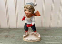 Vintage Napco December Ice Queen Skating Girl Figurine
