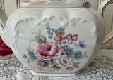 Vintage Pink Rose Cube Teapot Windsor By James Sadler England