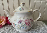 Vintage Sadler Teapot Pink and Purple Peonies