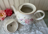 Vintage Sadler Teapot Pink and Purple Peonies