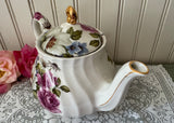 Vintage Grace's Rose Wildflower Teapot by Sadler