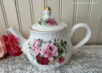Vintage Arthur Wood & Sons 2 Cup Teapot with Pink Roses