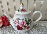 Vintage Arthur Wood & Sons 2 Cup Teapot with Pink Roses
