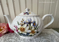 Vintage Arthur Wood & Son Staffordshire Spring Daffodils Teapot