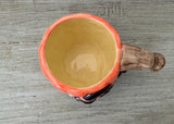 Vintage 1987 Fitz and Floyd Halloween Witch and Pumpkin Mug