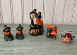 Halloween Resin Shadow Box Figurines Set of 5