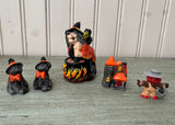 Halloween Resin Shadow Box Figurines Set of 5