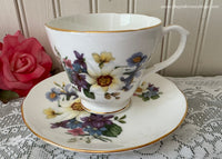 Vintage Duchess Jonquil Violets and Iris Teacup