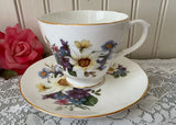 Vintage Duchess Jonquil Violets and Iris Teacup