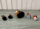 Halloween Resin Shadow Box Figurines Set of 5