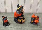 Halloween Resin Shadow Box Figurines Set of 5