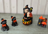 Halloween Resin Shadow Box Figurines Set of 5