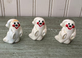 Smiling Halloween Ghost Figurines Set of 3 Holiday Decor