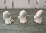 Smiling Halloween Ghost Figurines Set of 3 Holiday Decor