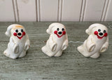Smiling Halloween Ghost Figurines Set of 3 Holiday Decor