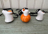 Longaberger Happy Halloween Ghost Tie-On Set of 3 MIB